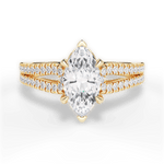 Jessica Marquise Cut Lab Grown Diamond 18Kt Yellow Gold Engagement Ring
