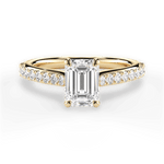 Elizabeth Emerald Cut Lab Grown Diamond 18Kt Yellow Gold Engagement Ring