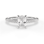 Caroline Radiant Cut Lab Grown Diamond Platinum Engagement Ring