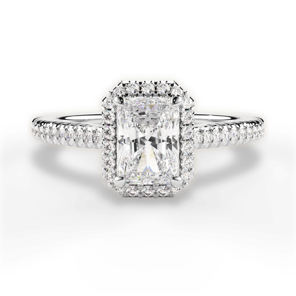 Jenny Radiant Cut Lab Grown Diamond 14Kt White Gold Engagement Ring