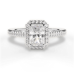 Jenny Radiant Cut Lab Grown Diamond Platinum Engagement Ring