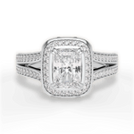 Mackenzie Radiant Cut Lab Grown Diamond 14Kt White Gold Engagement Ring