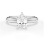 Aria Pear Cut Lab Grown Diamond Platinum Engagement Ring