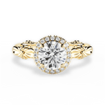 Erica Round Cut Lab Grown Diamond 18Kt Yellow Gold Engagement Ring