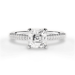 Helen Asscher Cut Lab Grown Diamond 14Kt White Gold Engagement Ring