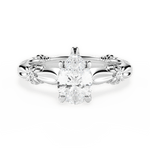Claire Pear Cut Lab Grown Diamond 18Kt White Gold Engagement Ring