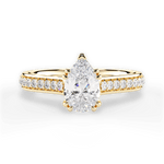 Deborah Pear Cut Lab Grown Diamond 18Kt Yellow Gold Engagement Ring