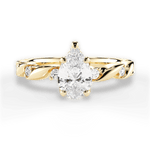 Emma Pear Cut Lab Grown Diamond 18Kt Yellow Gold Engagement Ring