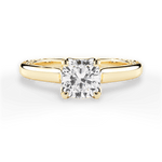 Carrie Cushion Cut Lab Grown Diamond 18Kt Yellow Gold Engagement Ring