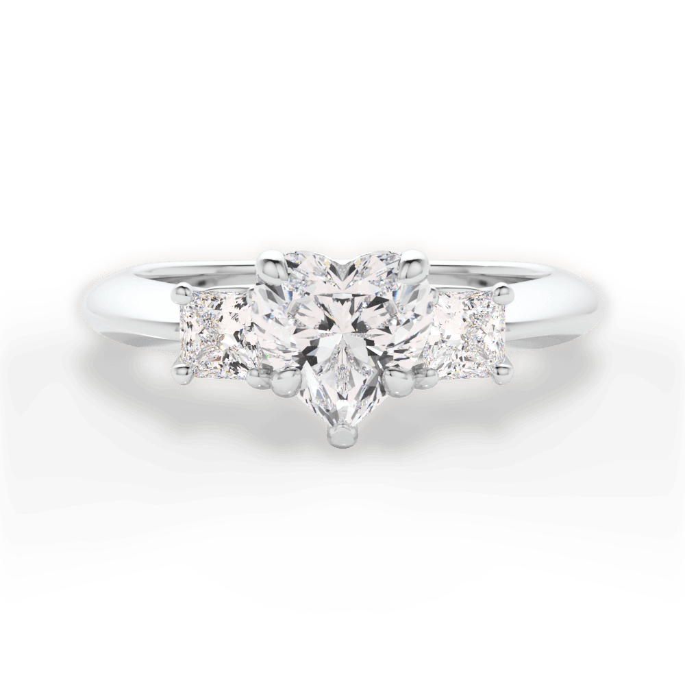 Dorothy Heart Cut Lab Grown Diamond 18Kt White Gold Engagement Ring