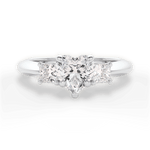 Dorothy Heart Cut Lab Grown Diamond Platinum Engagement Ring