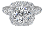 Lydia Round Cut Lab Grown Diamond 18Kt White Gold Engagement Ring