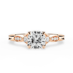 Cassie Cushion Cut Lab Grown Diamond 18Kt Rose Gold Engagement Ring
