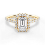 Leah Emerald Cut Lab Grown Diamond 18Kt Yellow Gold Engagement Ring