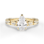 Gabriela Pear Cut Lab Grown Diamond 18Kt Yellow Gold Engagement Ring