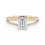 Kendra Emerald Cut Lab Grown Diamond 18Kt Yellow Gold Engagement Ring