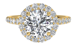 Leah Round Cut Lab Grown Diamond 18Kt Yellow Gold Engagement Ring