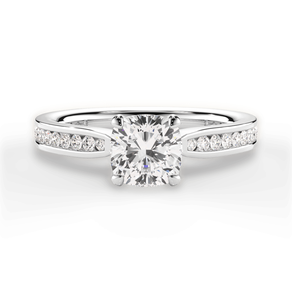 Katelyn Cushion Cut Lab Grown Diamond Platinum Engagement Ring