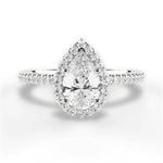 Joanne Pear Cut Lab Grown Diamond 18Kt White Gold Engagement Ring