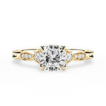Cassie Cushion Cut Lab Grown Diamond 18Kt Yellow Gold Engagement Ring