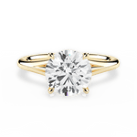 Anita Round Cut Lab Grown Diamond 18Kt Yellow Gold Engagement Ring