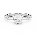 Claire Oval Cut Lab Grown Diamond 14Kt White Gold Engagement Ring