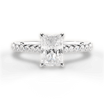Dana Radiant Cut Lab Grown Diamond Platinum Engagement Ring