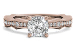 Wendy cushion lab diamond engagement ring in 18k rose gold