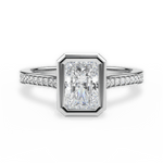 Deanna Radiant Cut Lab Grown Diamond Platinum Engagement Ring