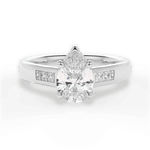 Brittany Pear Cut Lab Grown Diamond 18Kt White Gold Engagement Ring
