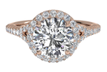 Judy Round Cut Lab Grown Diamond 18Kt Rose Gold Engagement Ring