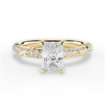 Gloria Radiant Cut Lab Grown Diamond 18Kt Yellow Gold Engagement Ring