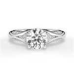 Isabel Round Cut Lab Grown Diamond Platinum Engagement Ring