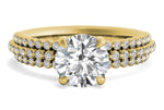 Hailey Round Cut Lab Grown Diamond 18Kt Yellow Gold Engagement Ring