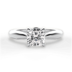 Beverly Cushion Cut Lab Grown Diamond 18Kt White Gold Engagement Ring
