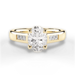Brittany Oval Cut Lab Grown Diamond 18Kt Yellow Gold Engagement Ring
