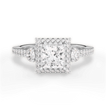 Julia Princess Cut Lab Grown Diamond 14Kt White Gold Engagement Ring