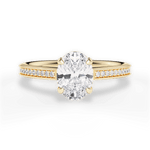 Janet Oval Cut Lab Grown Diamond 18Kt Yellow Gold Engagement Ring
