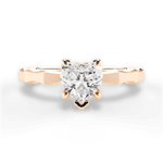 Aaliyah Heart Cut Lab Grown Diamond 18Kt Rose Gold Engagement Ring
