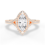Judy Marquise Cut Lab Grown Diamond 18Kt Rose Gold Engagement Ring
