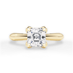 Elaine Asscher Cut Lab Grown Diamond 18Kt Yellow Gold Engagement Ring