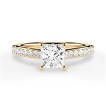 Elizabeth Princess Cut Lab Grown Diamond 18Kt Yellow Gold Engagement Ring