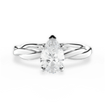Bianca Pear Cut Lab Grown Diamond 14Kt White Gold Engagement Ring