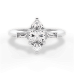 Emily Marquise Cut Lab Grown Diamond Platinum Engagement Ring