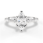 Christina Marquise Cut Lab Grown Diamond 14Kt White Gold Engagement Ring