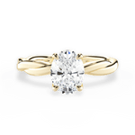Bianca Oval Cut Lab Grown Diamond 18Kt Yellow Gold Engagement Ring