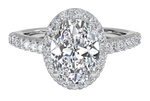 Kathleen Oval Cut Lab Grown Diamond 14Kt White Gold Engagement Ring