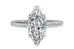 Judith Marquise Cut Lab Grown Diamond 18Kt White Gold Engagement Ring