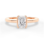 Bridget Radiant Cut Lab Grown Diamond 18Kt Rose Gold Engagement Ring