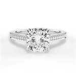 Denise Cushion Cut Lab Grown Diamond 18Kt White Gold Engagement Ring